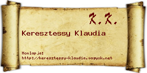 Keresztessy Klaudia névjegykártya